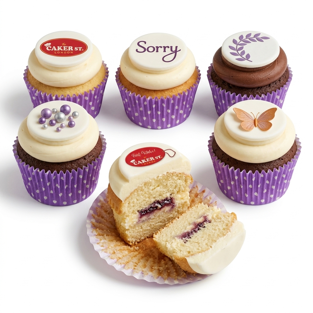 Elegant Ladies Birthday Cupcakes with Custom Toppers