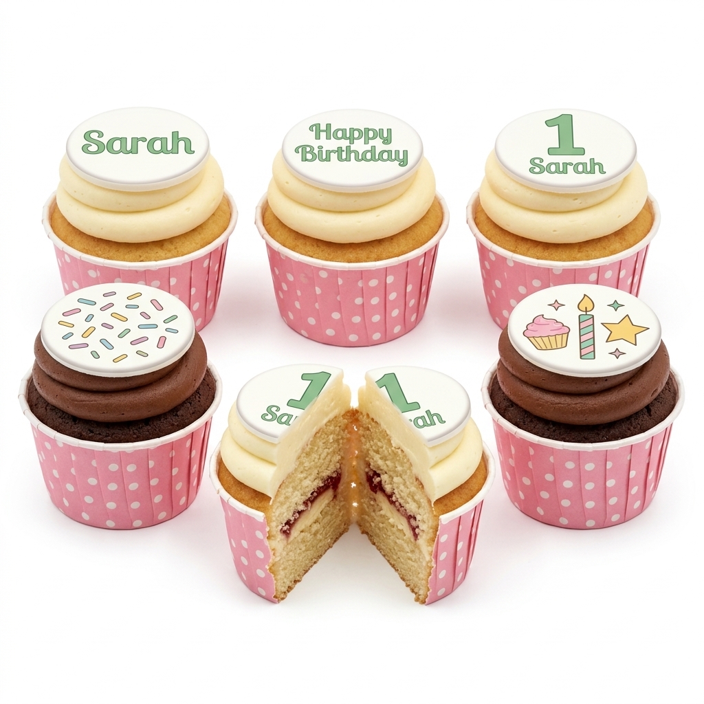 Girls Birthday Celebration Cupcakes