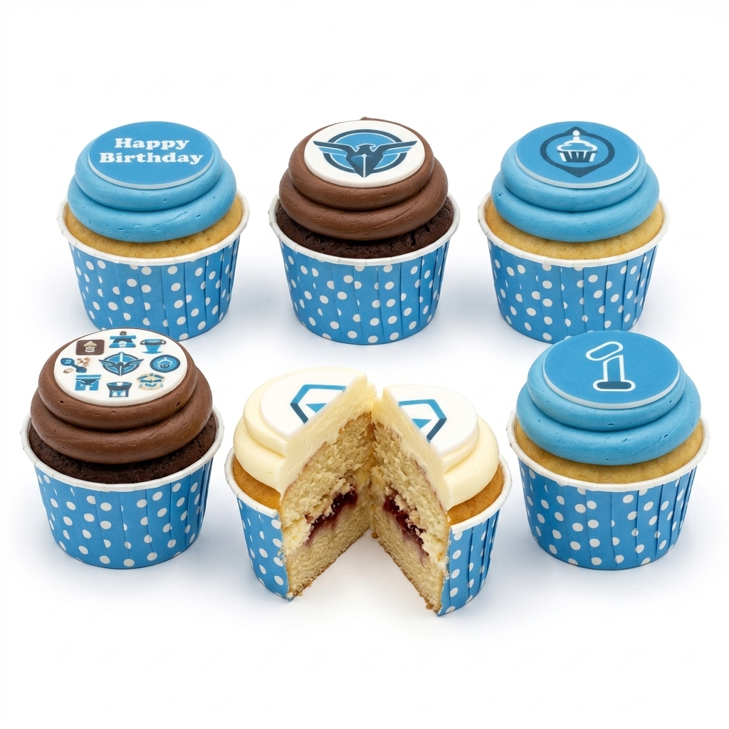 Gaming Theme Birthday Cupcakes with Custom Toppers