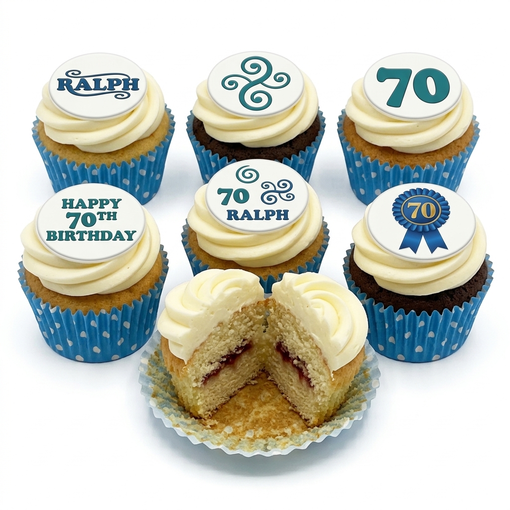 Personalised Celtic Swirl Birthday Cupcakes