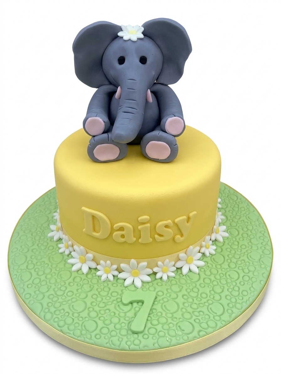 Cute Elephant Birthday Cake