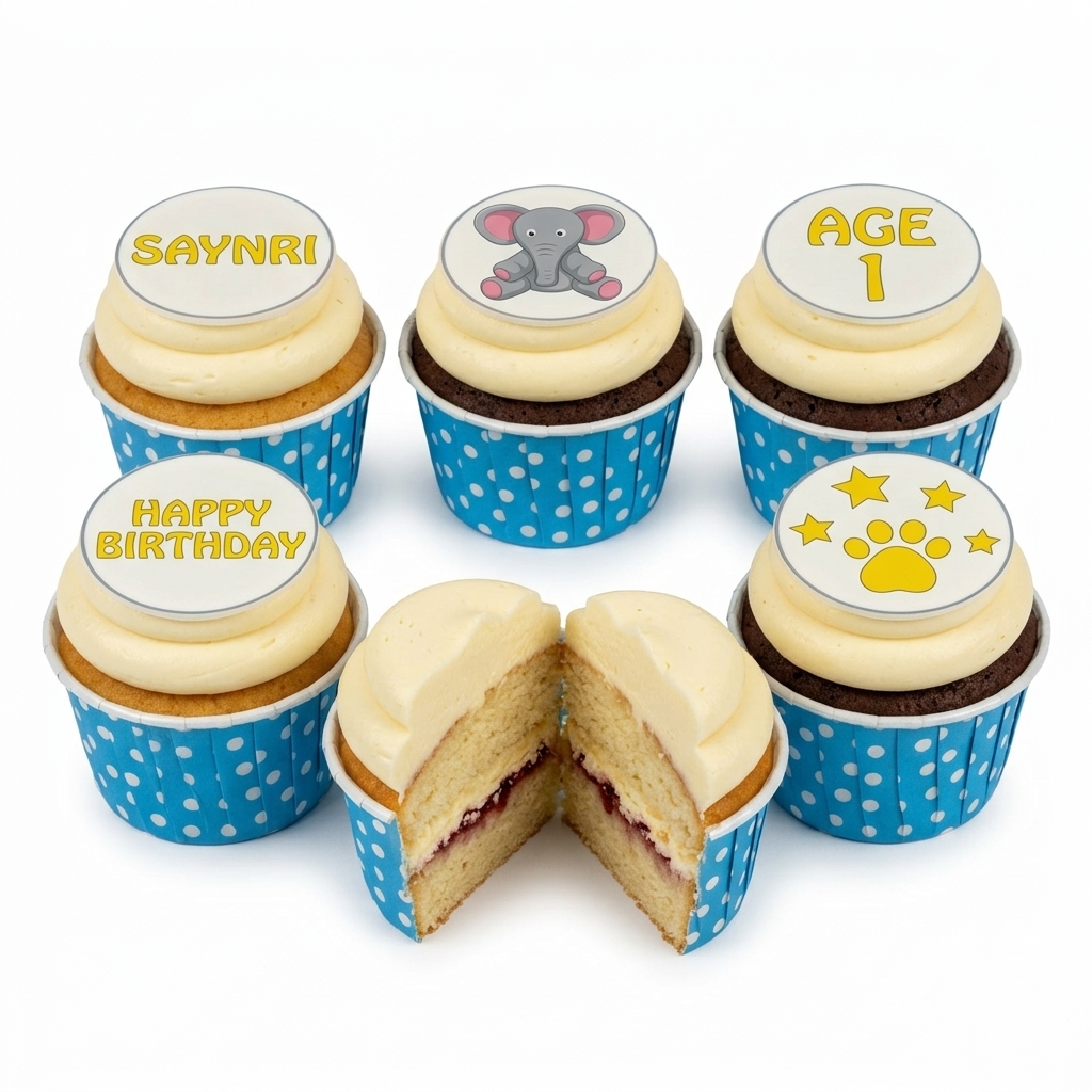 Elephant Birthday Cupcakes for Kids
