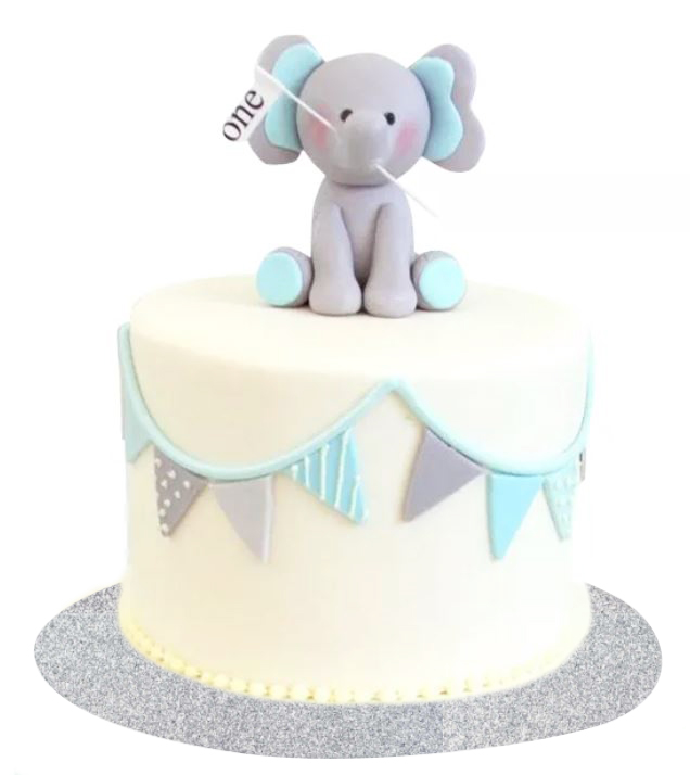 Elephant Theme Birthday Cake