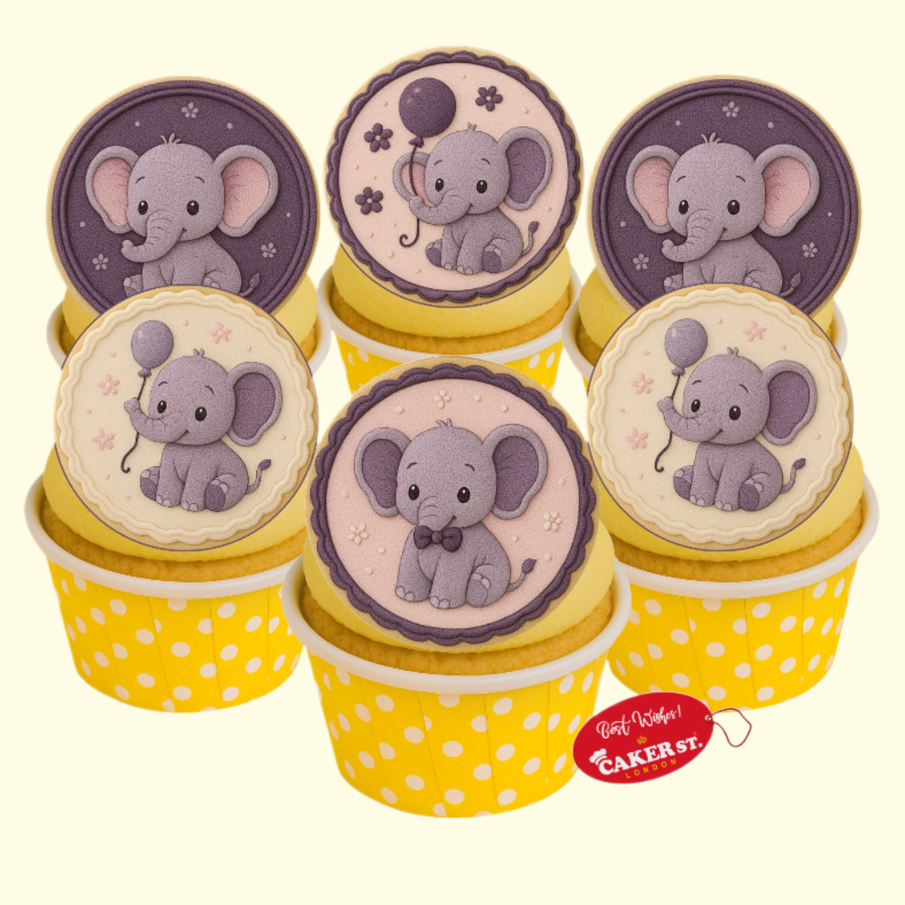 Elephant Themed Cupcakes 