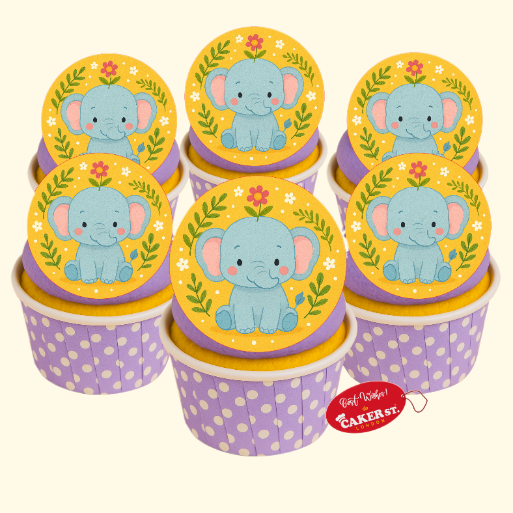 Elephant Themed Cupcakes 