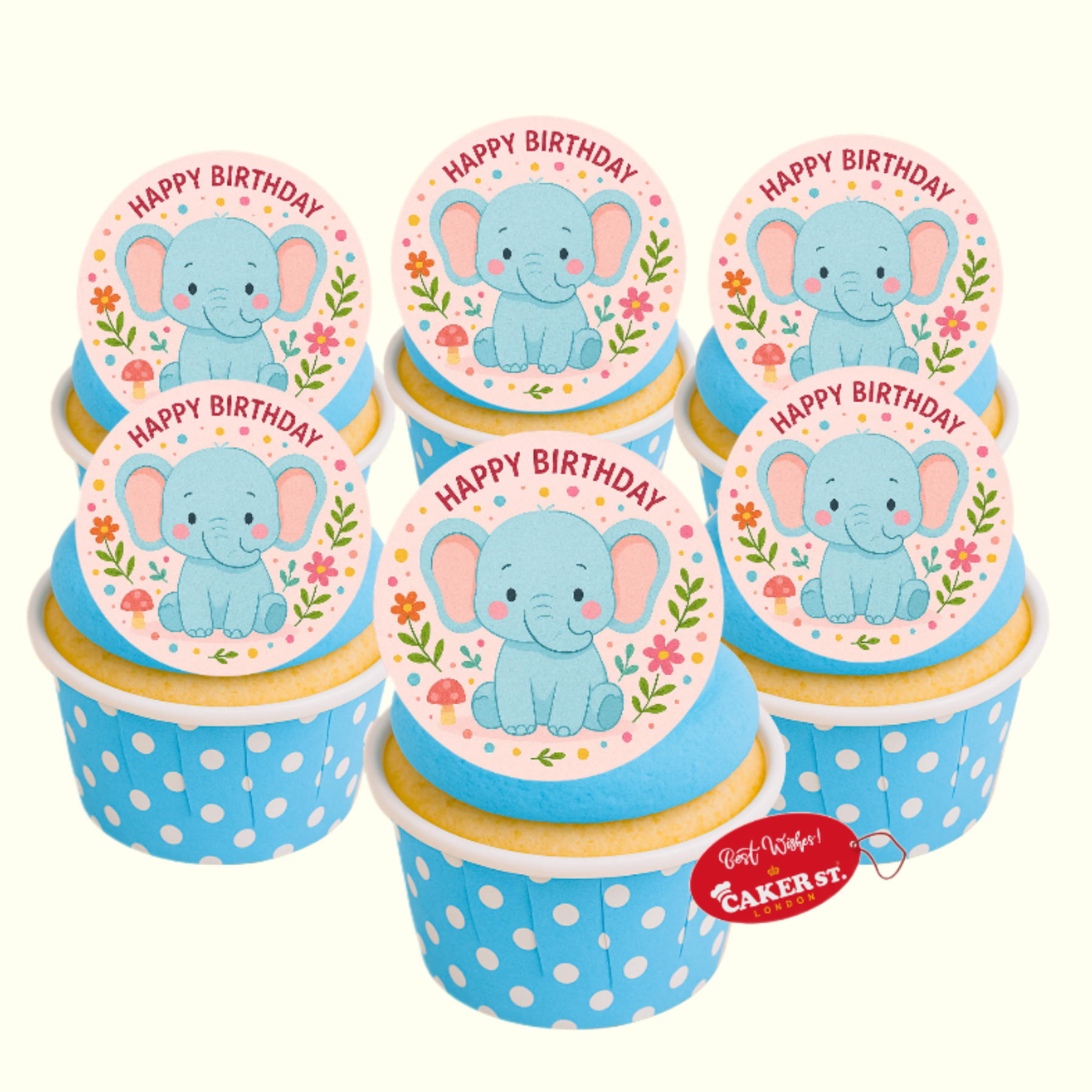 Elephant Themed Cupcakes 