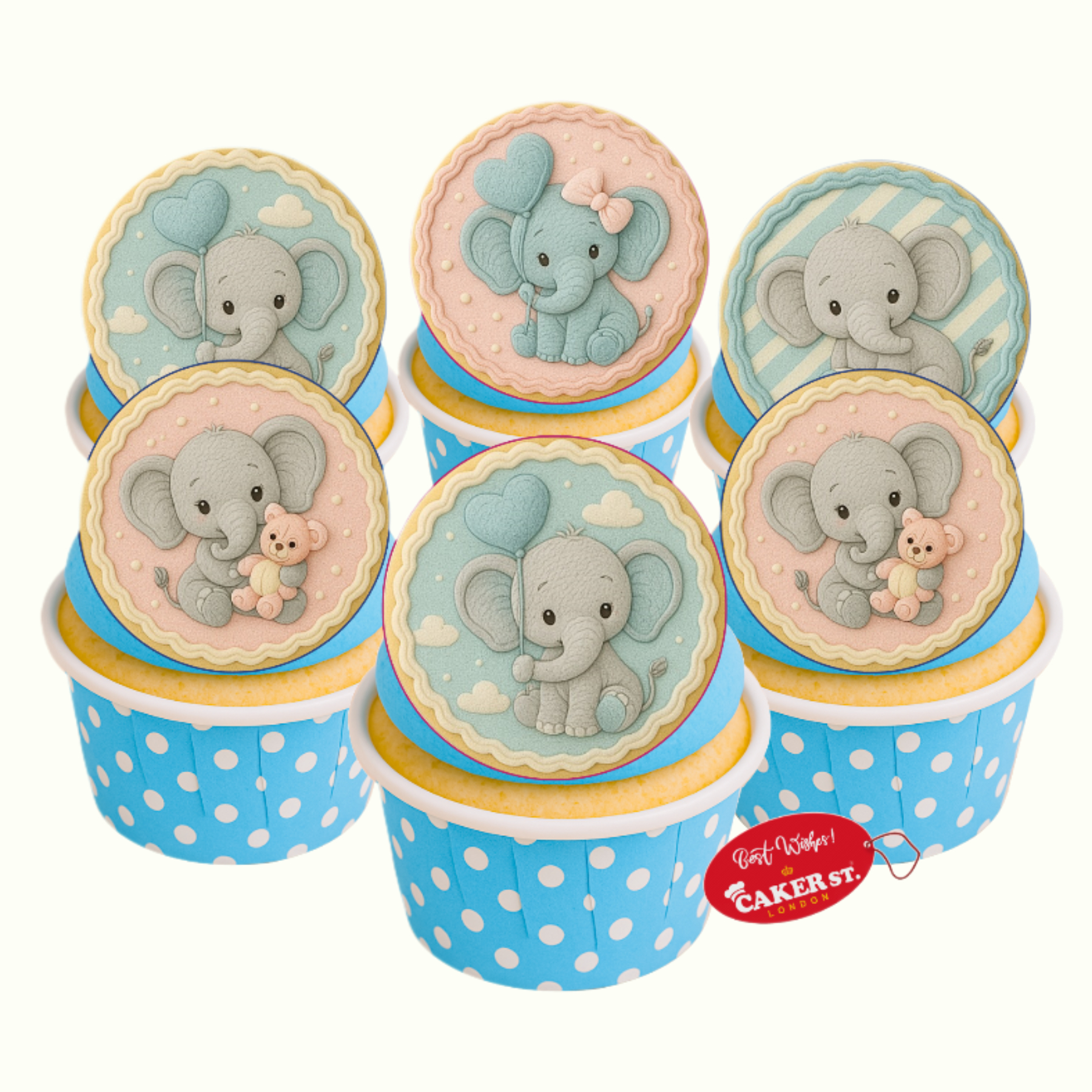 Elephant Themed Cupcakes 