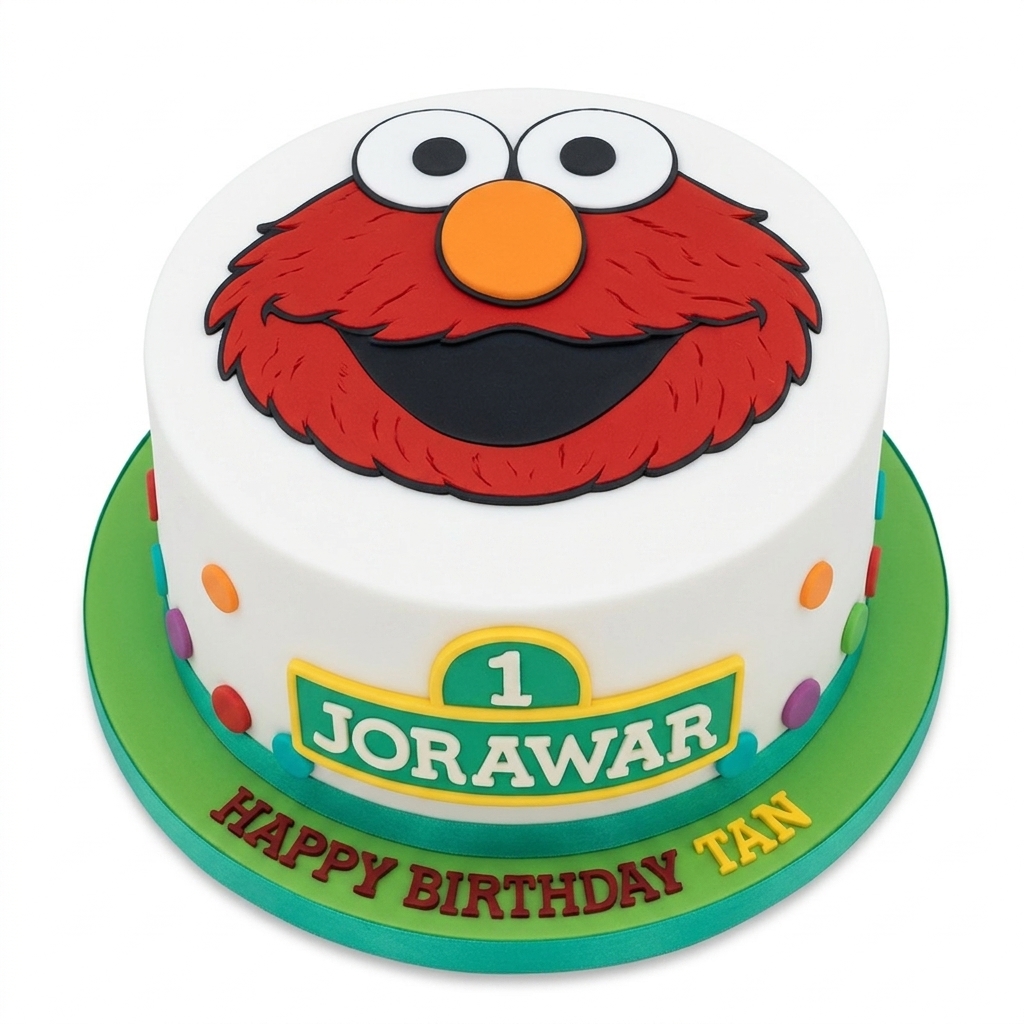 Elmo Character Kids Birthday Cake