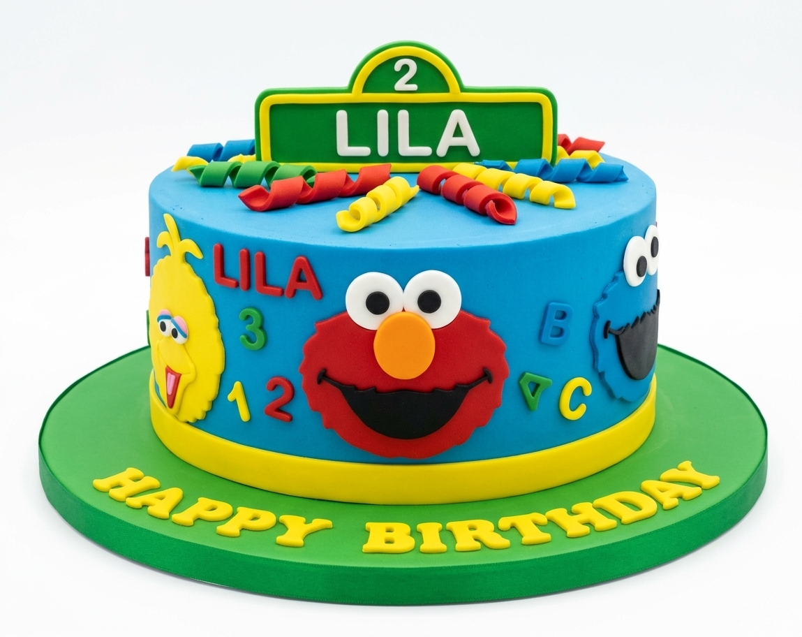 Sesame Street Kids Birthday Cake