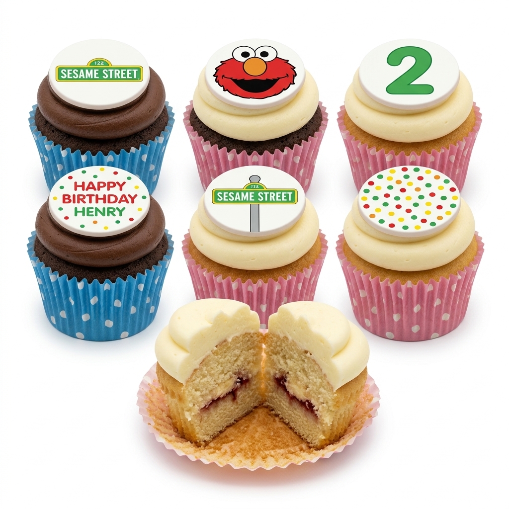 Sesame Street & Elmo Kids Birthday Cupcakes