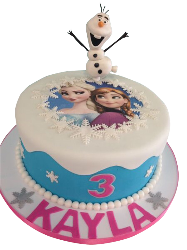 elsa and anna cake