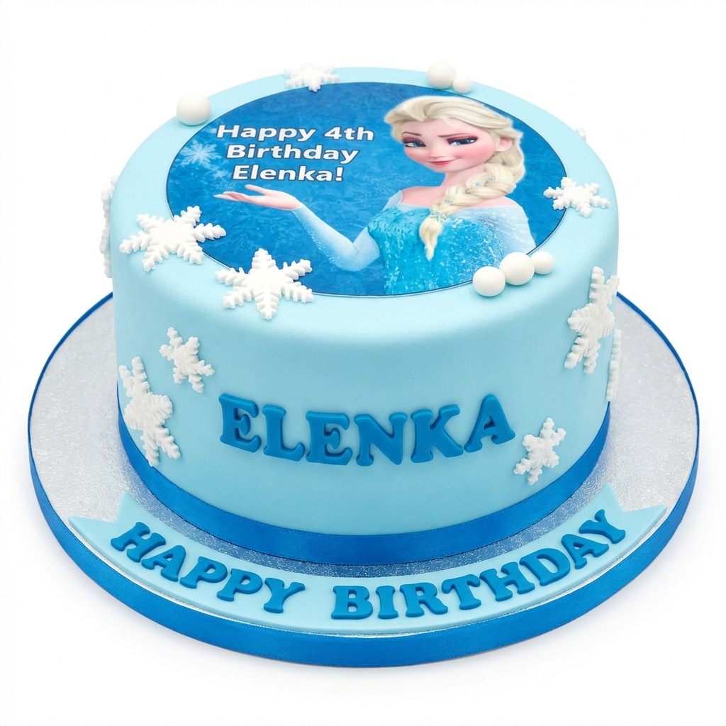 Frozen Elsa Birthday Cake for Girls