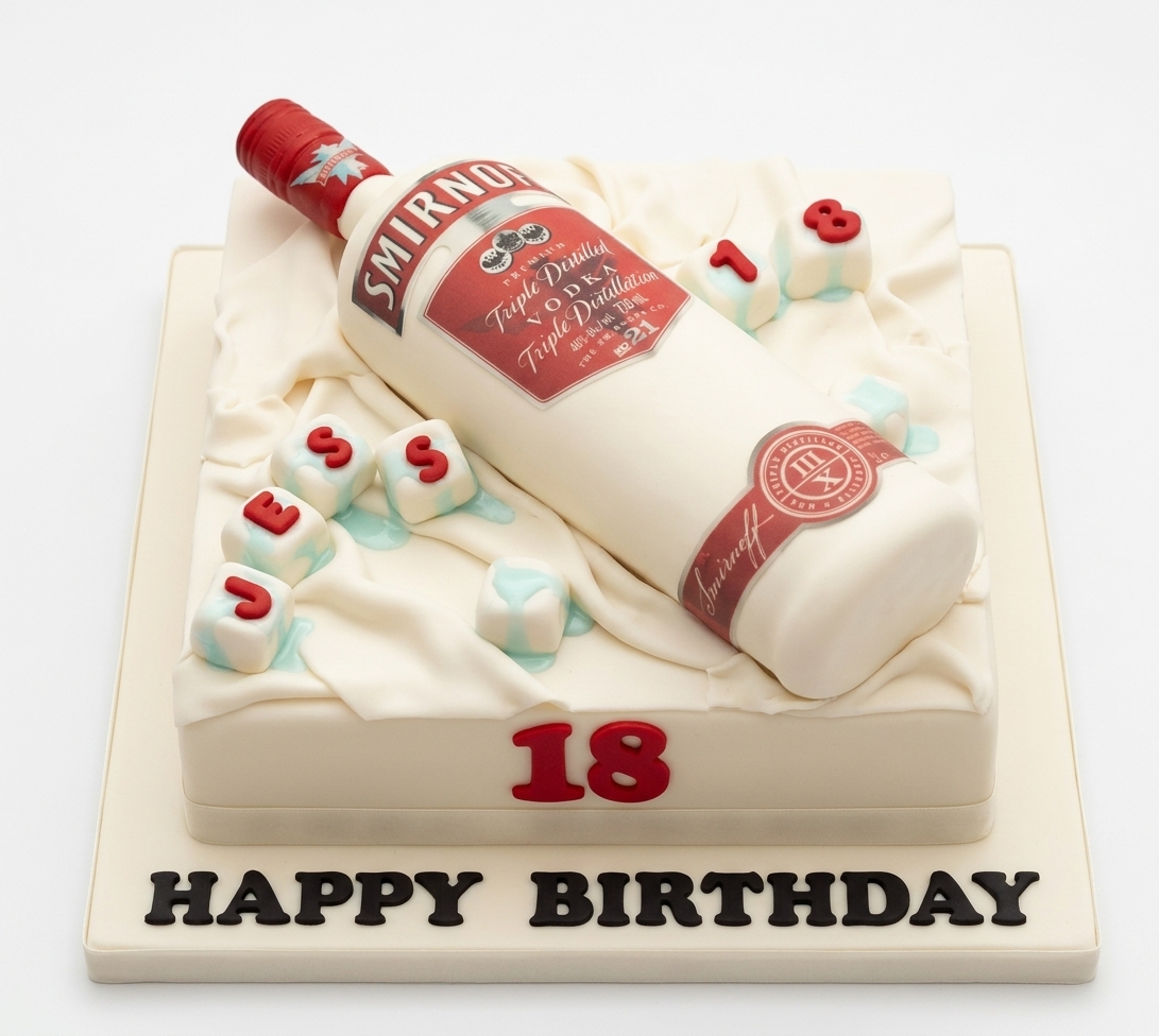 Vodka Bottle Birthday Cake