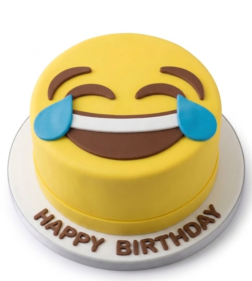 Laughing Emoji Birthday Cake