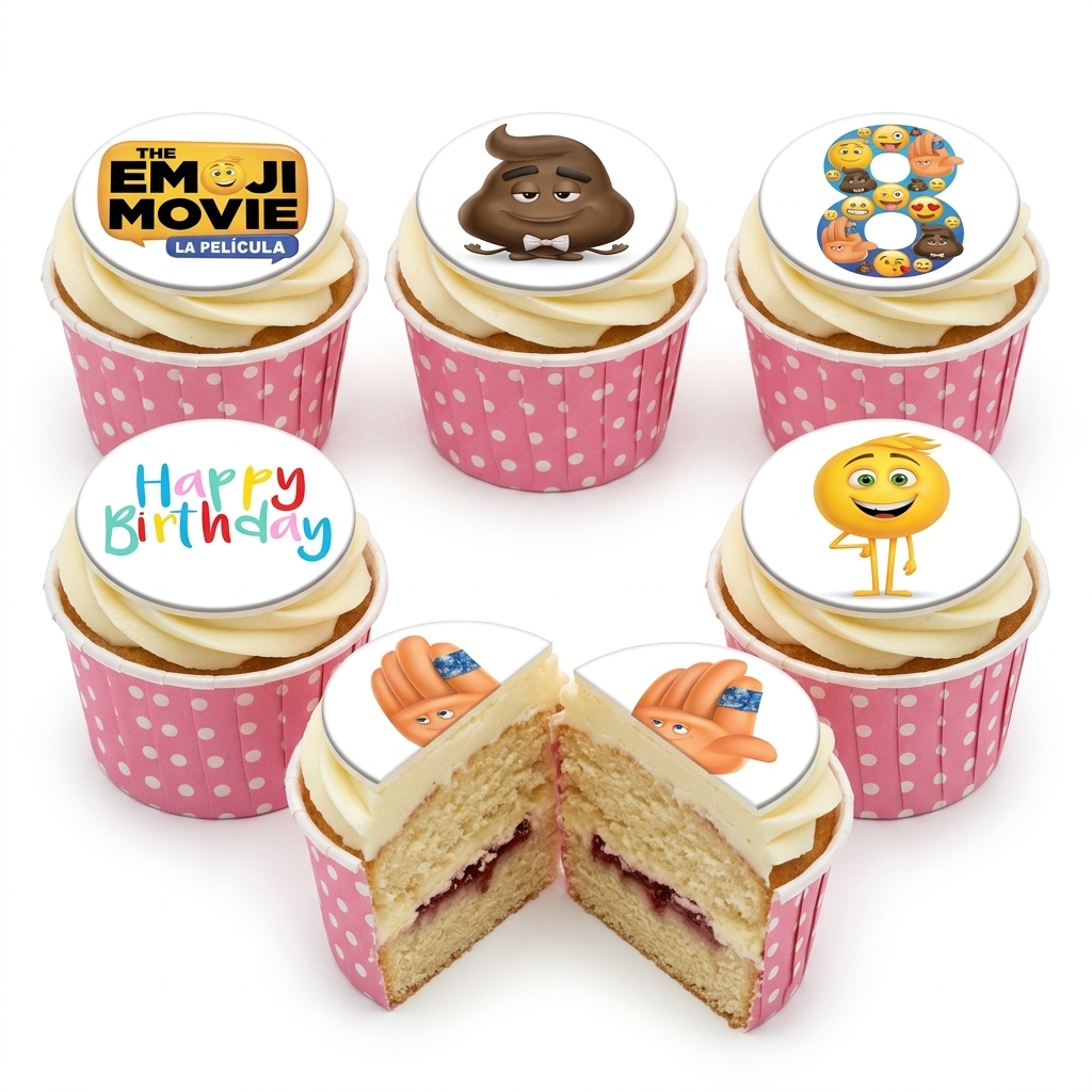 The Emoji Movie Birthday Cupcakes