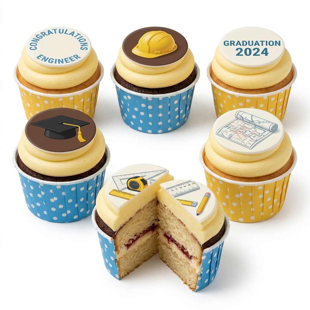 Graduation & Engineering Theme Cupcakes
