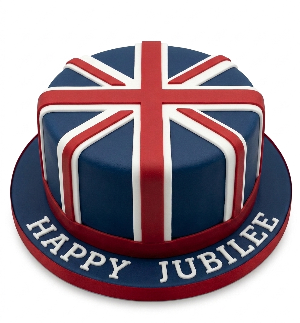 Union Jack Jubilee Celebration Cake