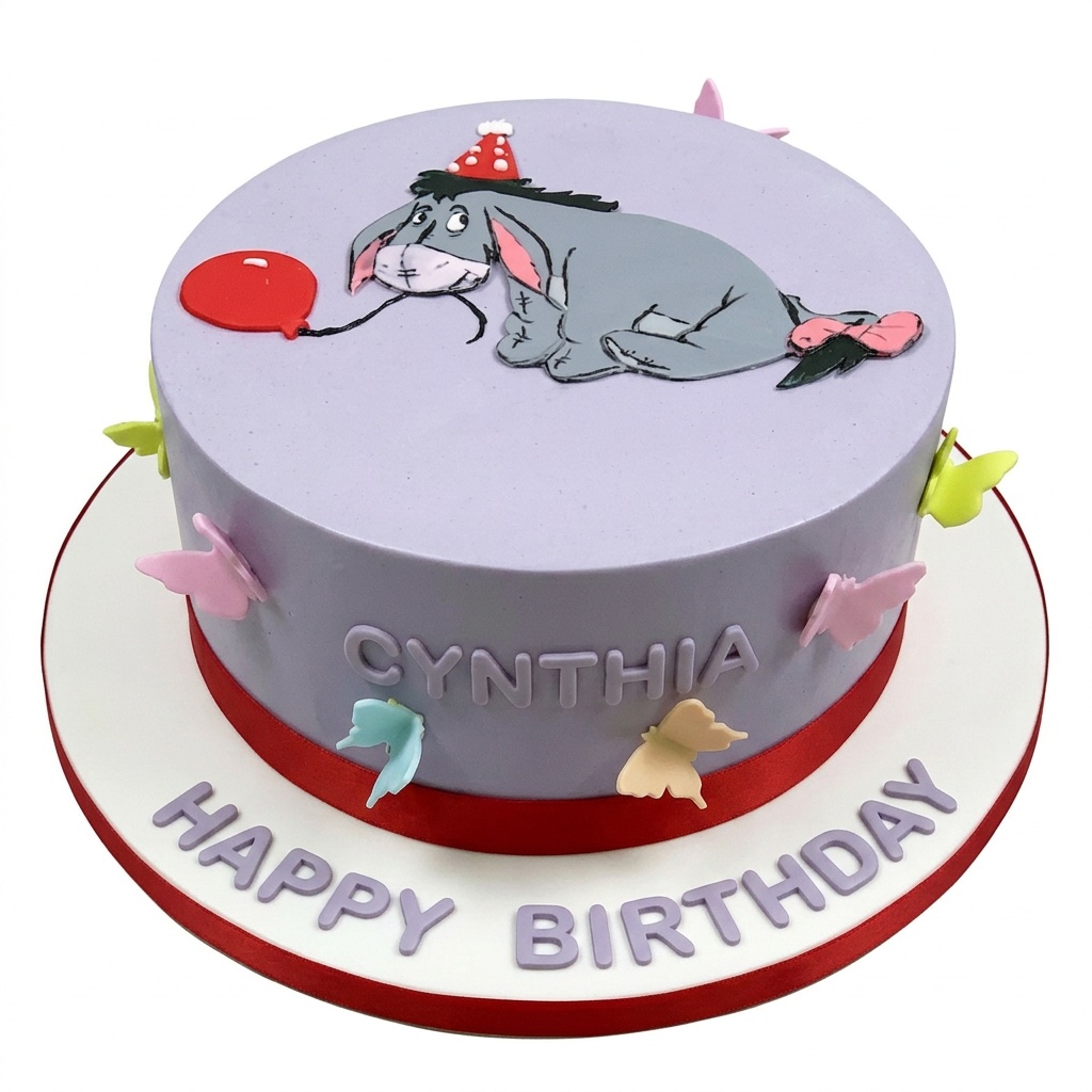 Eeyore Birthday Cake with Butterflies