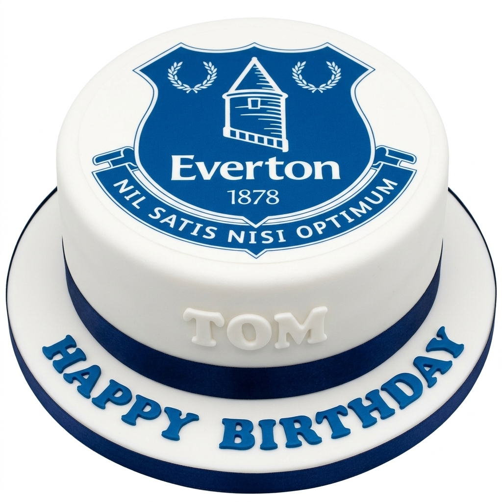 Everton Football Birthday Cake