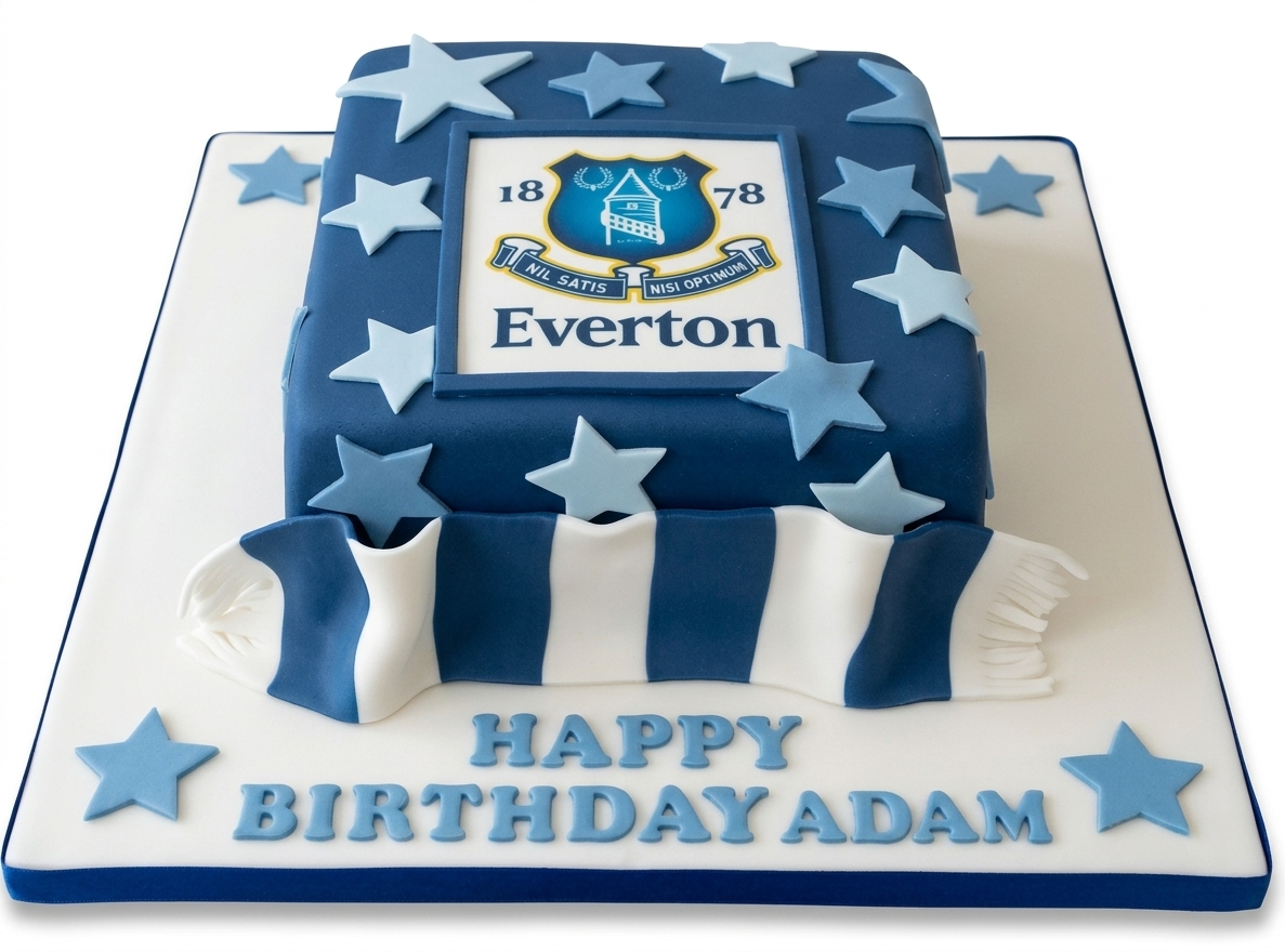 Everton Football Birthday Cake