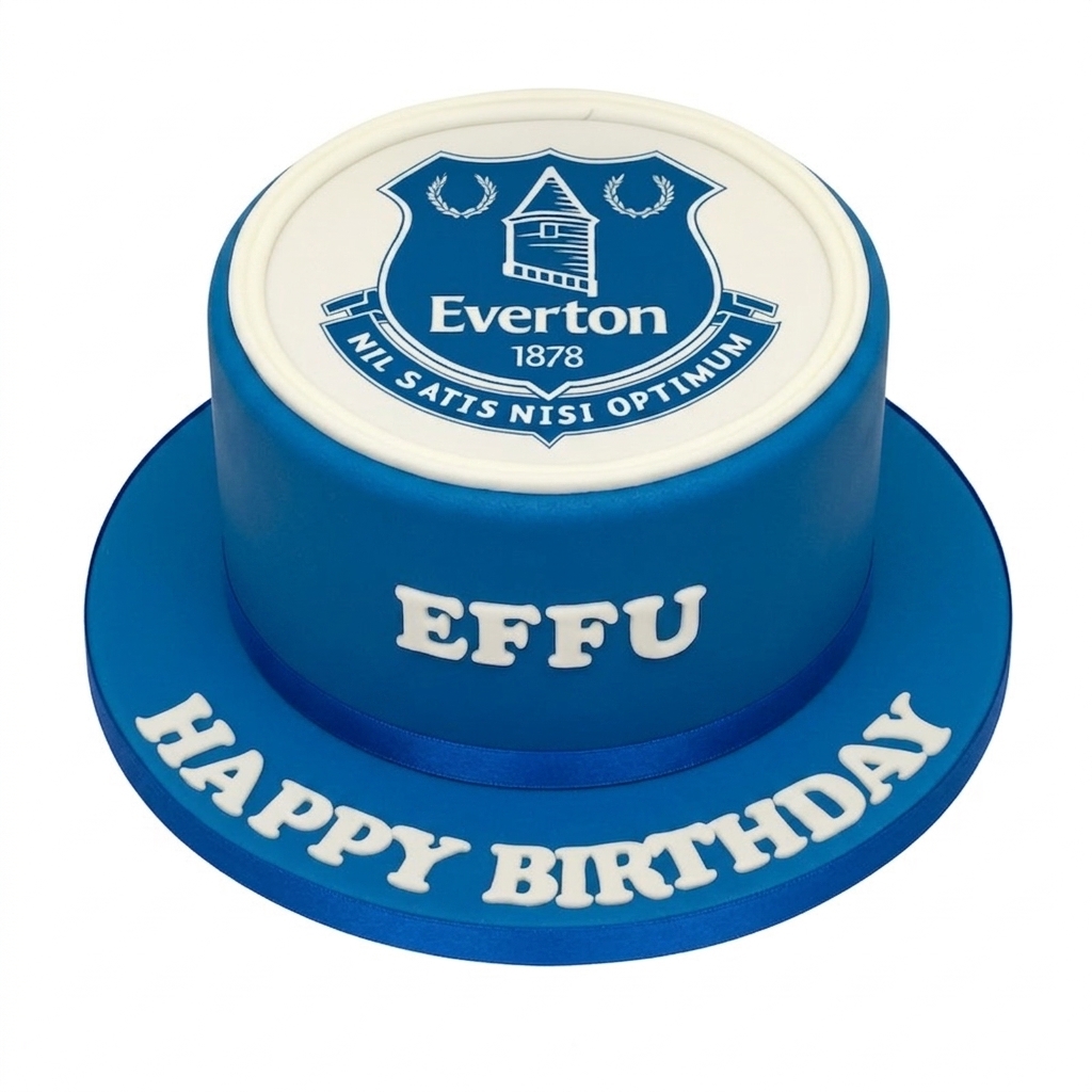 Everton Football Birthday Cake