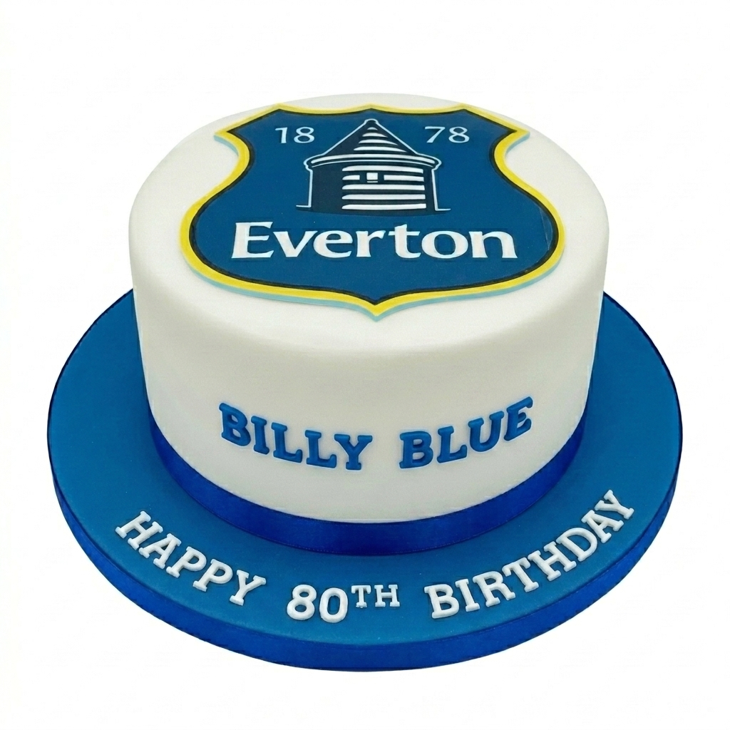 Everton Football Birthday Cake