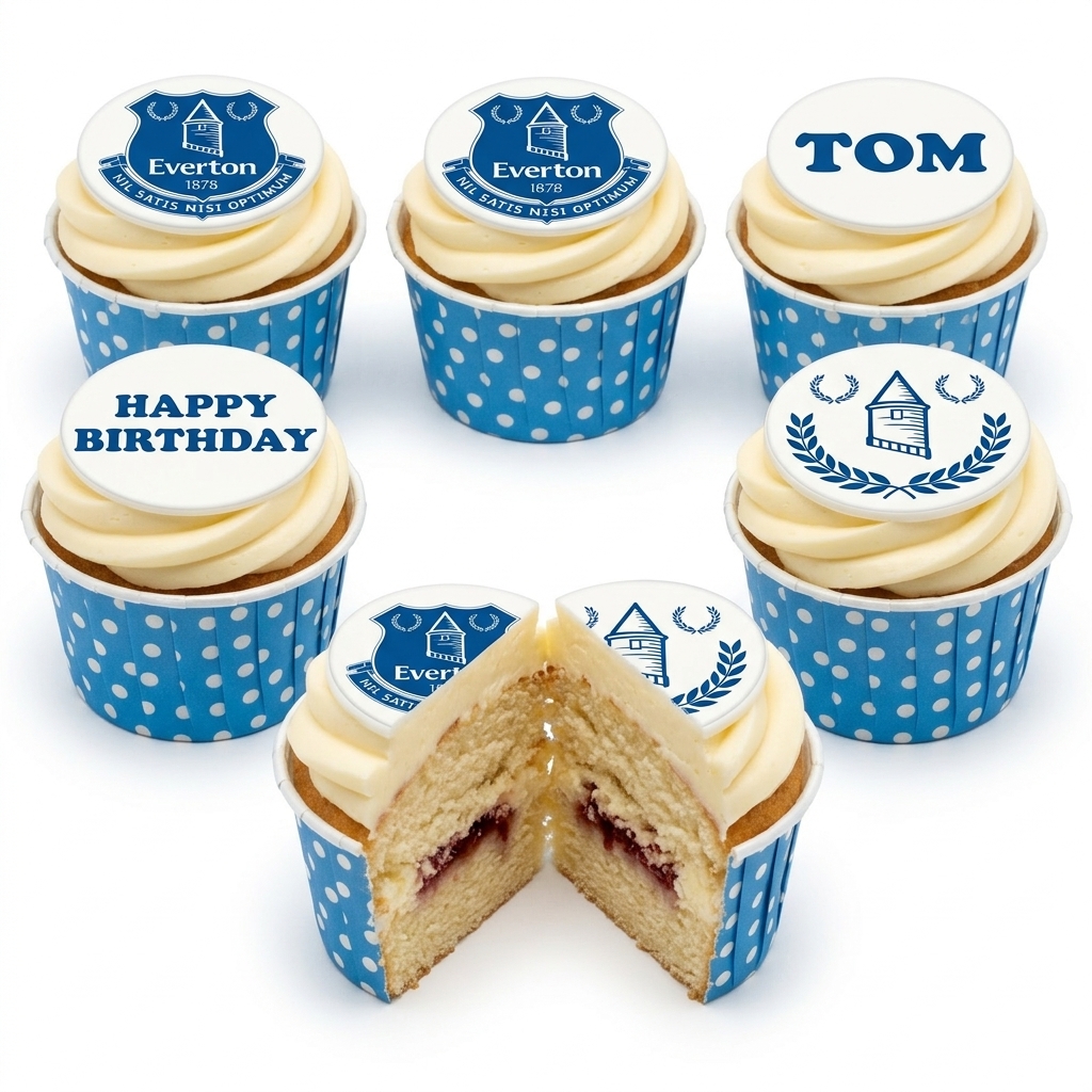 Everton Football Birthday Cupcakes