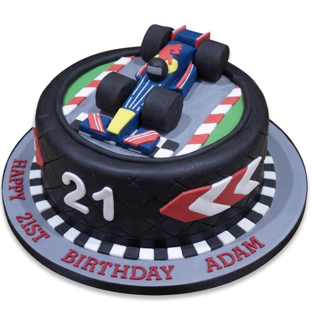 Formula 1 Racing Car Birthday Cake