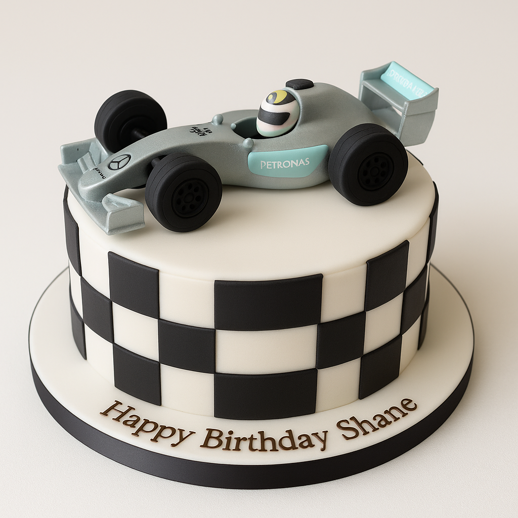 F1 Racer Birthday Cake