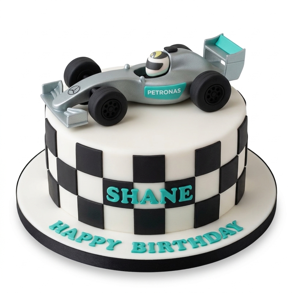 Formula 1 Racing Car Birthday Cake