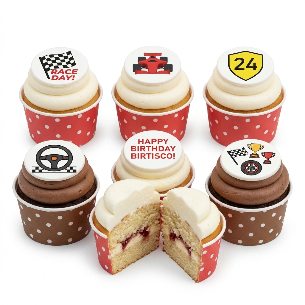 Formula 1 Racing Birthday Cupcakes