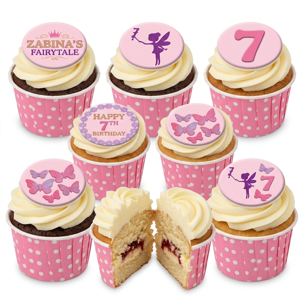 Fairy & Butterfly Birthday Cupcakes for Girls