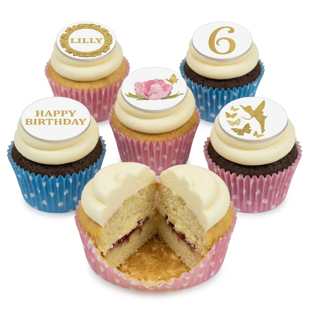 Personalised Fairy Birthday Cupcakes for Girls