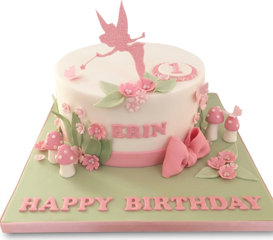 Enchanted Fairy Garden Birthday Cake for Girls