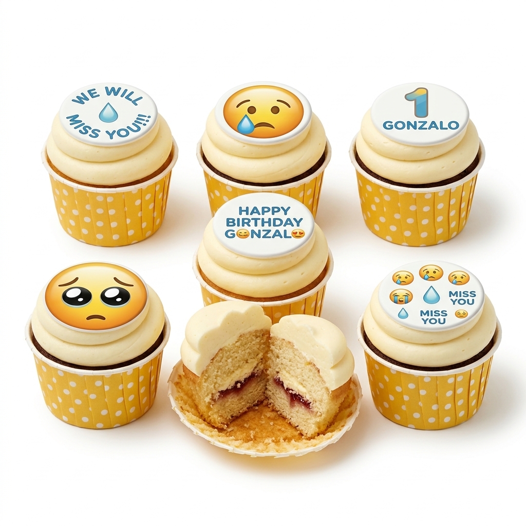 Personalised Emoji Cupcakes with Custom Message