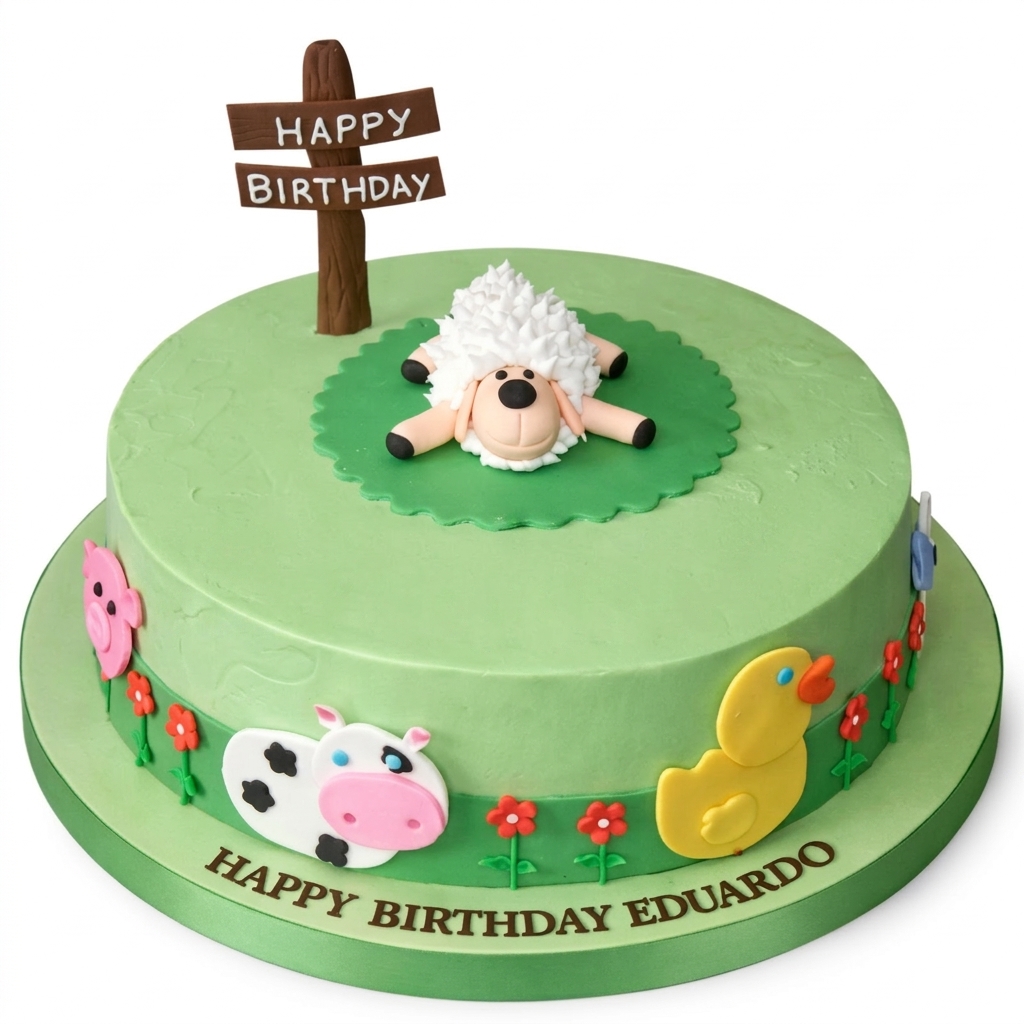 Farm Animals Birthday Cake