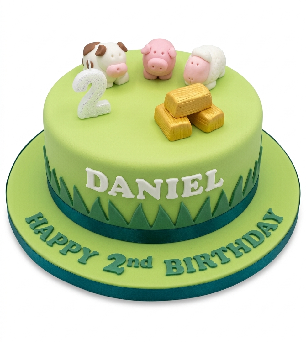 Farm Animal Birthday Cake