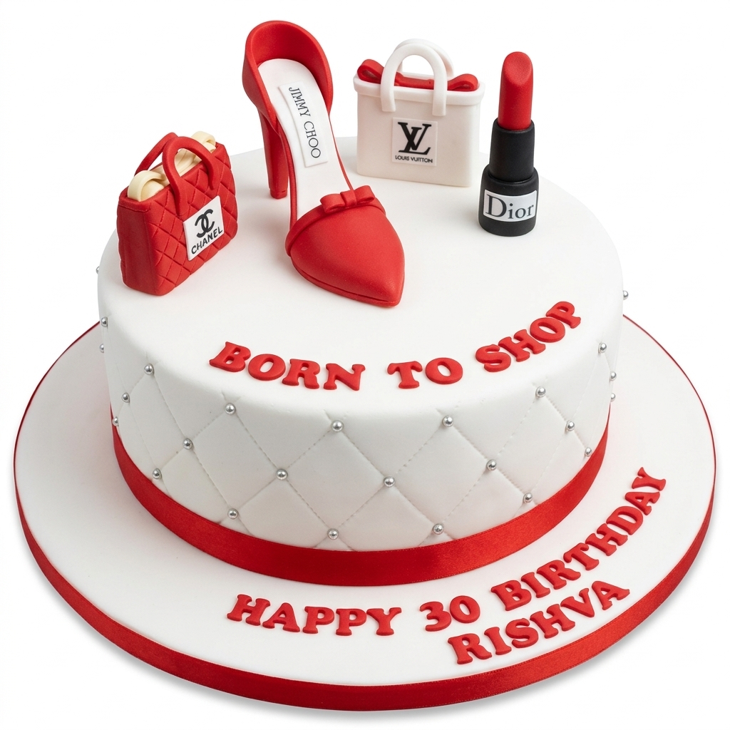 Fashion Theme Birthday Cake for Her