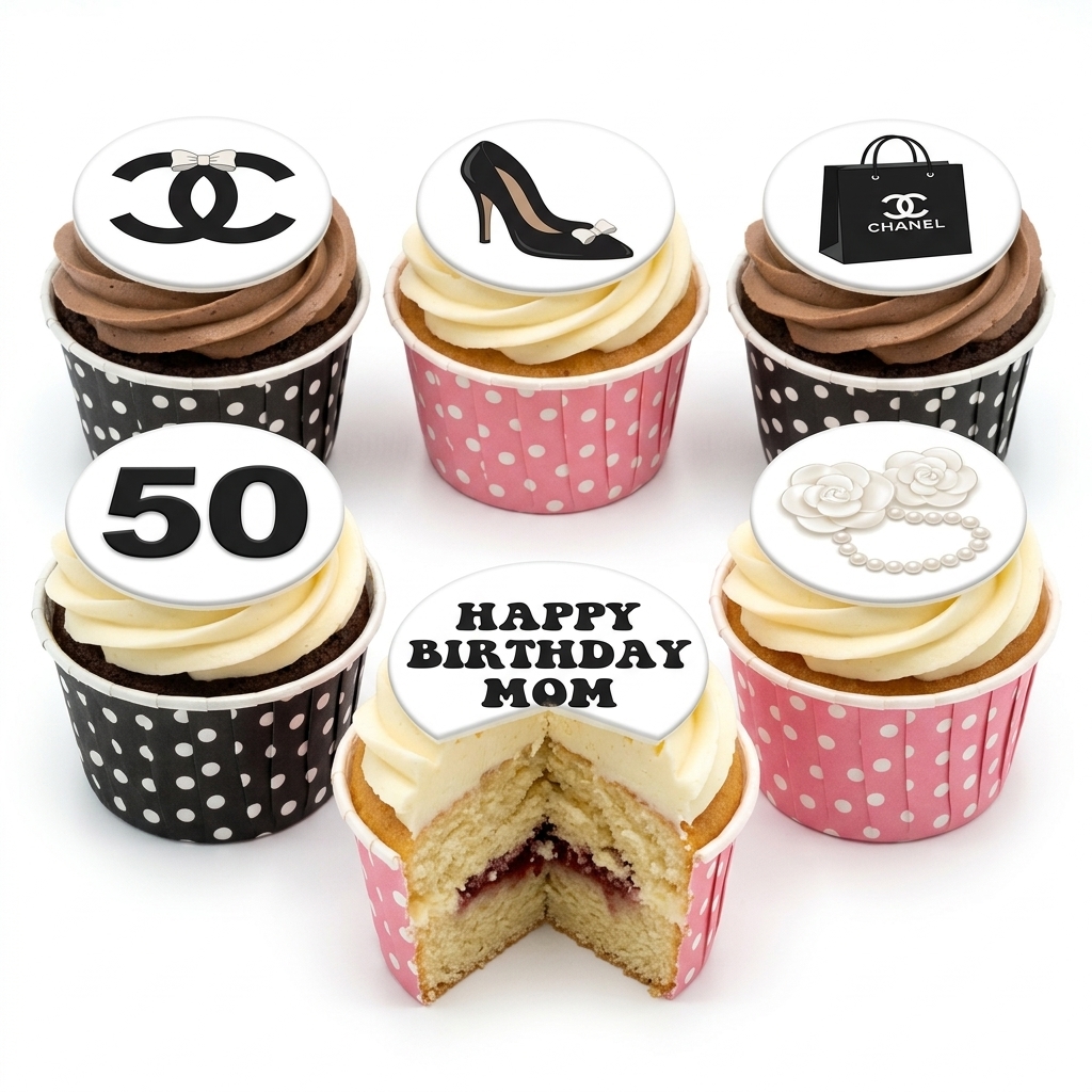 Designer Fashion Birthday Cupcakes for Her