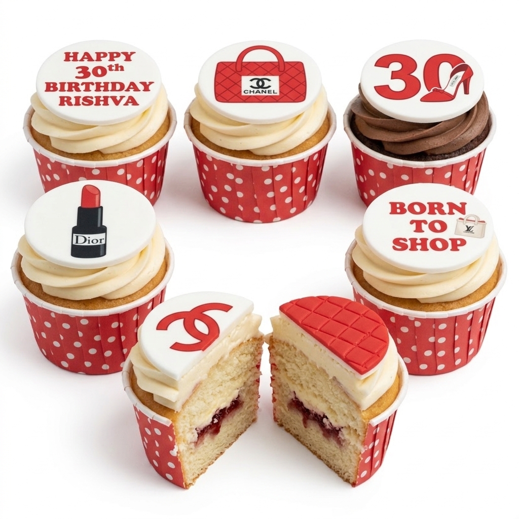 Designer Birthday Cupcakes for Her
