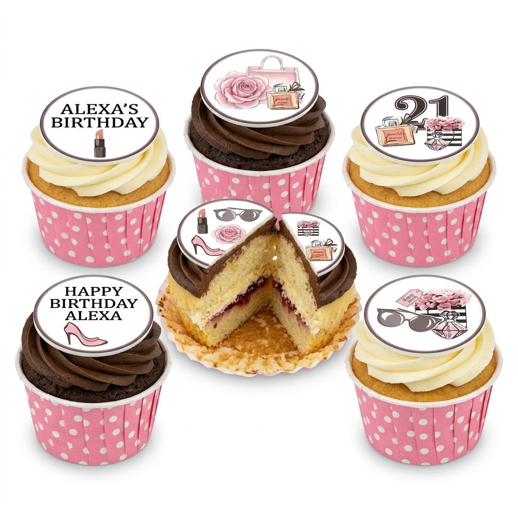 Designer Fashion Birthday Cupcakes
