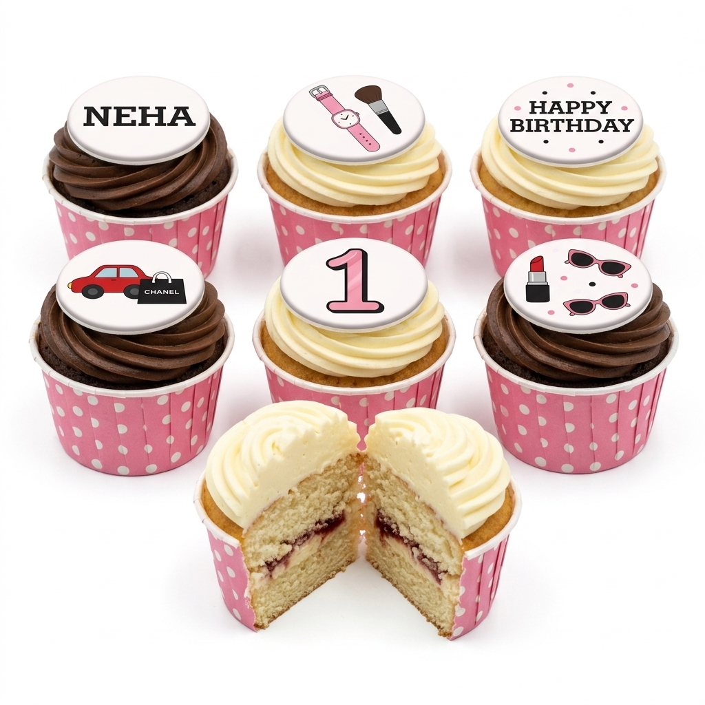 Fashion & Glamour Birthday Cupcakes for Her