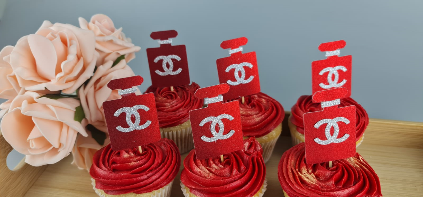 Fashion Theme Chanel Cupcakes - Pack of 6