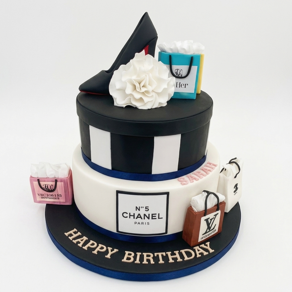 Designer Fashion Birthday Cake for Her
