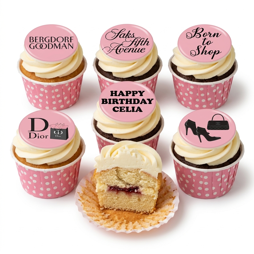 Designer Fashion Birthday Cupcakes