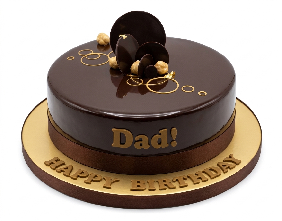 Elegant Chocolate Birthday Cake for Men