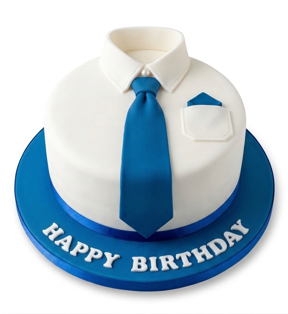 Men's Formal Shirt & Tie Birthday Cake