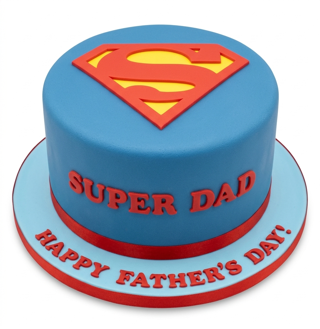 Super Dad Superman Father's Day Cake