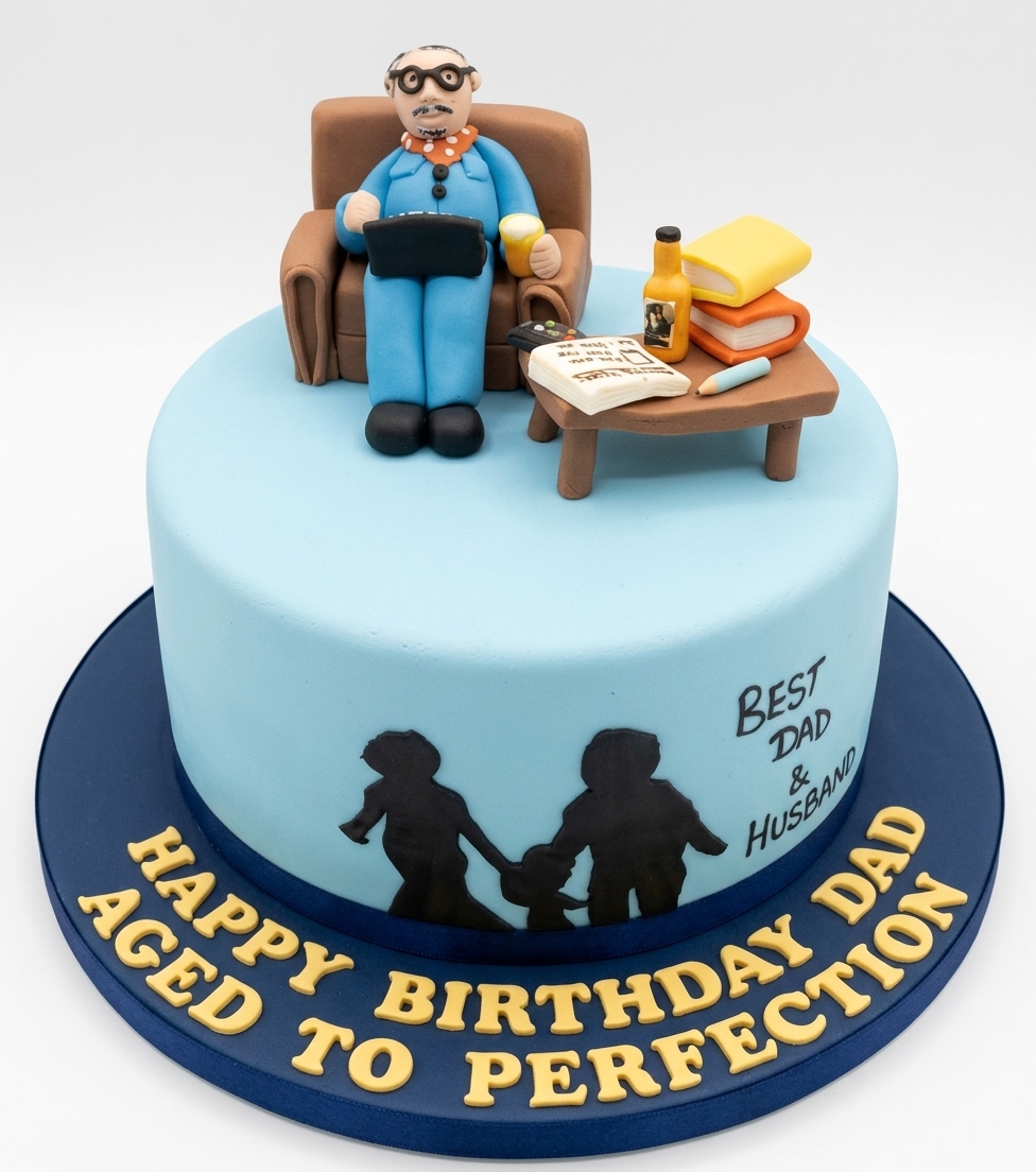 Aged to Perfection Birthday Cake for Dad