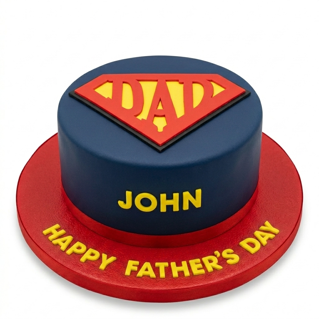 Superhero Dad Birthday Cake